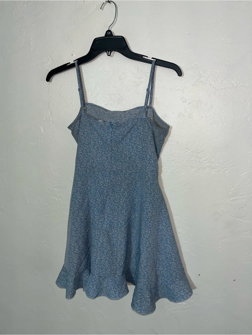 Blue Floral Tie-Waist Sundress Girls 11-12 Floral Light Blue Adjustable Straps